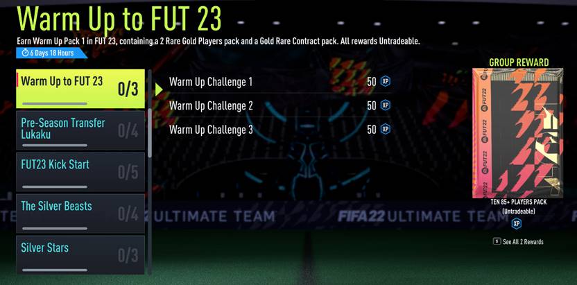 FUT 23 Warm Up SBC Cheapest Solution in FIFA 22 - FPS Index
